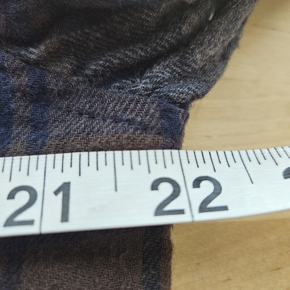 Retrofit Casual Button Up Long Sleeve Hoodie Mens Size Medium Blue Brown - Picture 4 of 9